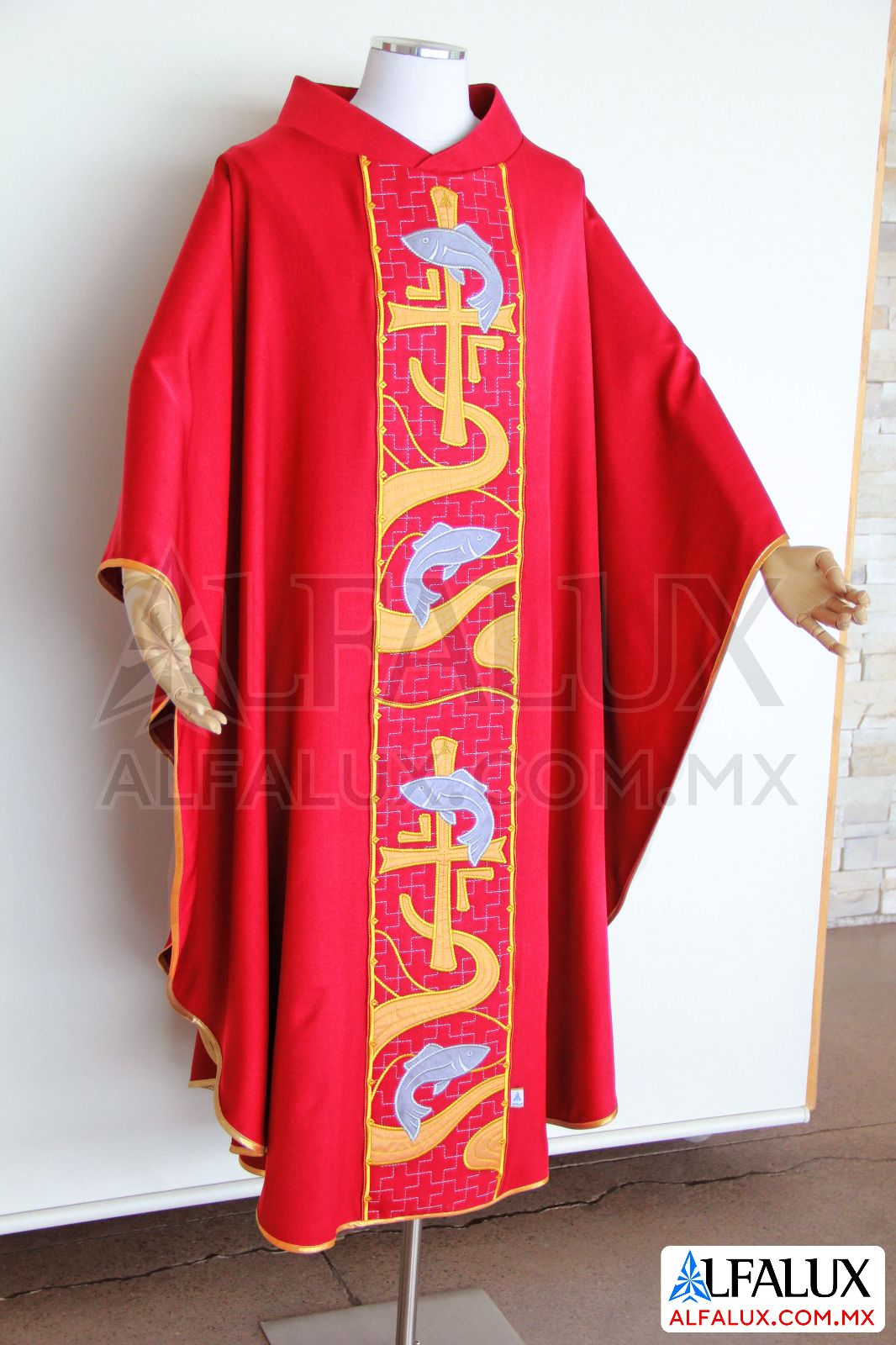 22 PECES Alfalux Casulla Central Rojo 130 (2)